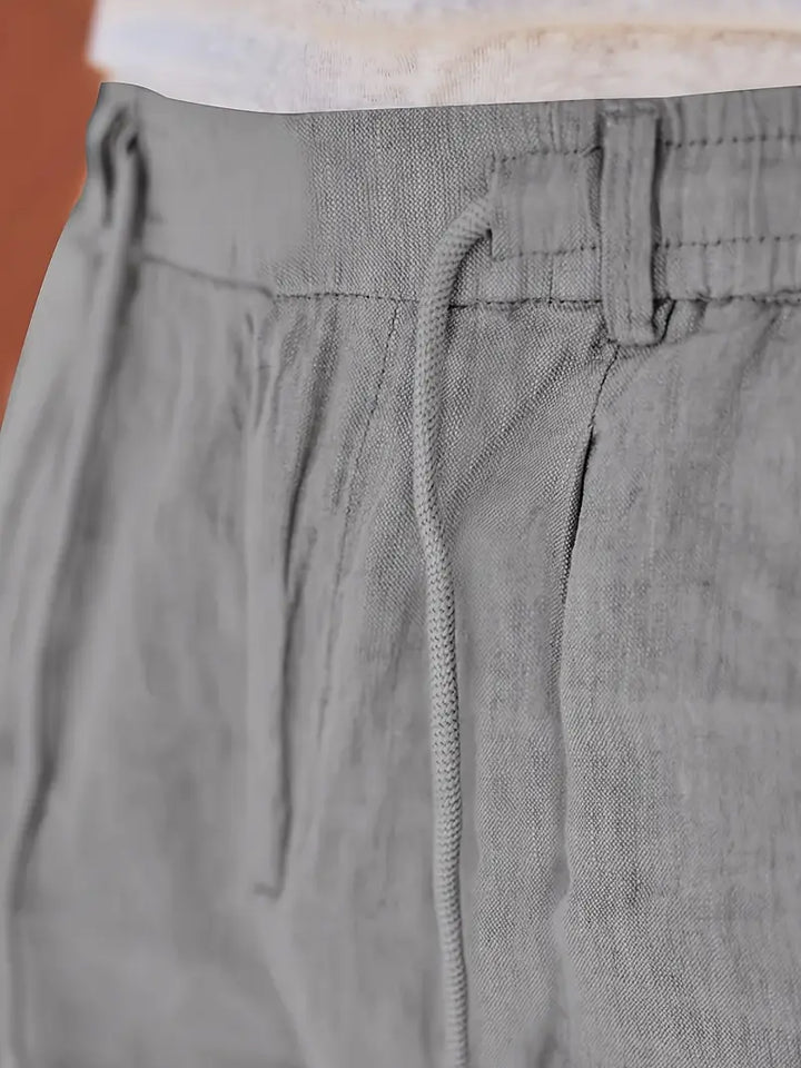 Nichols | Pantalon ample en lin à cordon de serrage