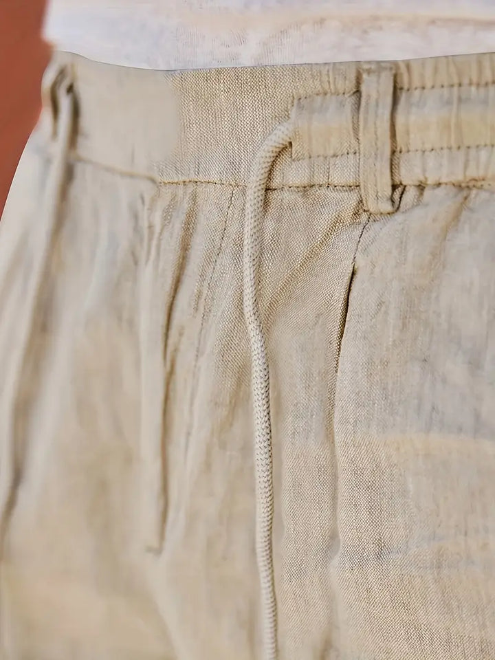 Nichols | Pantalon ample en lin à cordon de serrage