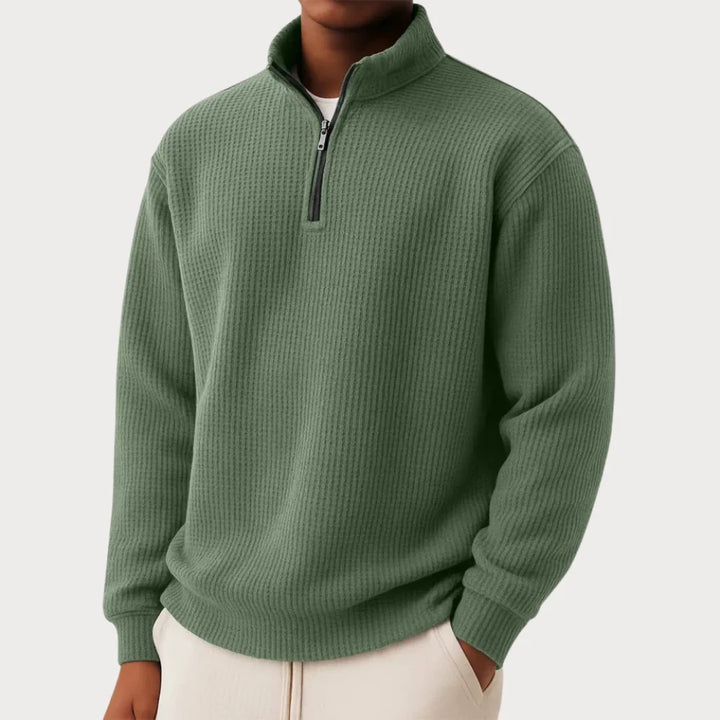 Damien | Pull zippé au confort quotidien et au style intemporel