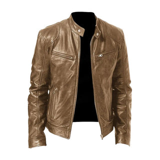 Alexandre | Veste en cuir à col montant homme