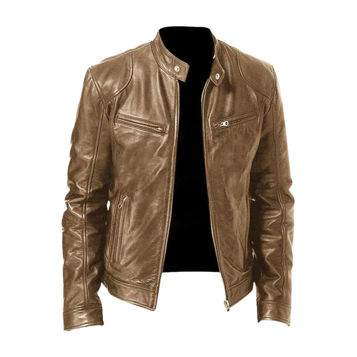 Alexandre | Veste en cuir à col montant homme