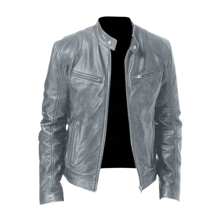Alexandre | Veste en cuir à col montant homme