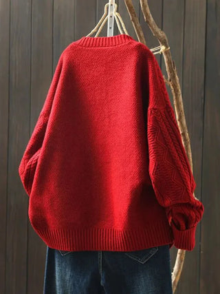 Bérangère | Cardigan torsadé à col rond