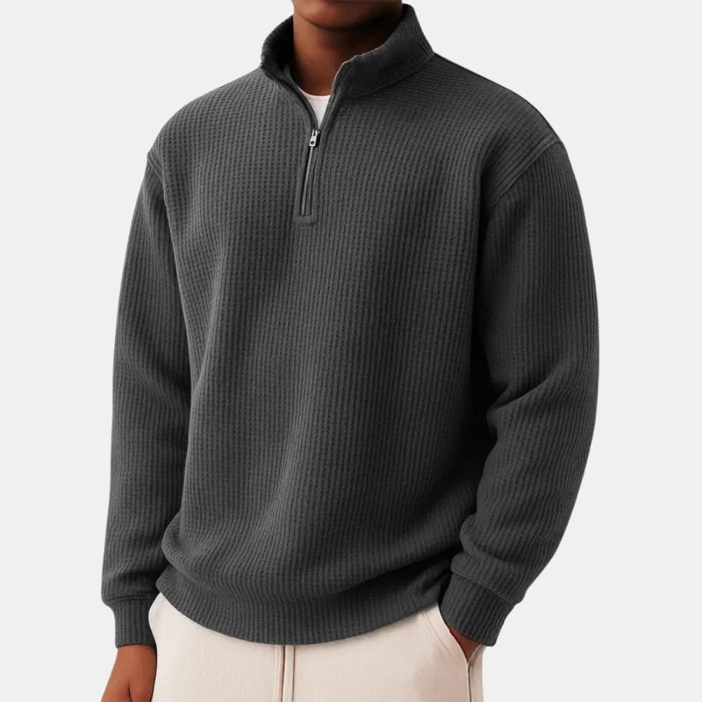 Damien | Pull zippé au confort quotidien et au style intemporel