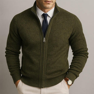 Gilbert | Cardigan zippé homme à col montant