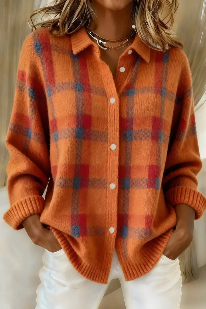 Anne | Blouse chaude à carreaux