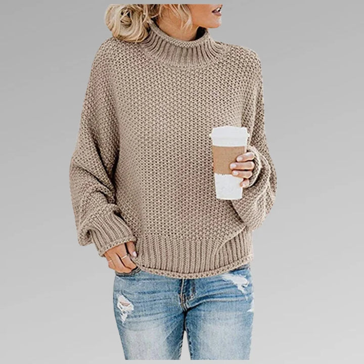 Armelle | Pull col roulé en grosse maille
