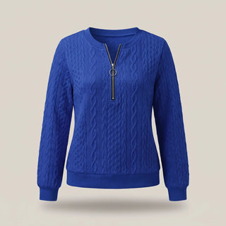 Agnès | Pull torsadé demi-zippé