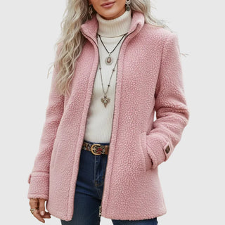 Colombe | Veste sherpa zippée à col montant