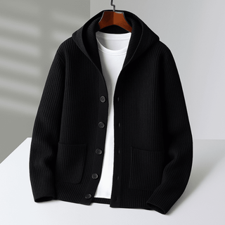 Basile | Cardigan boutonné à capuche