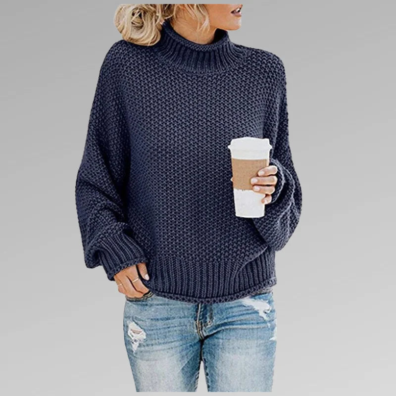 Armelle | Pull col roulé en grosse maille