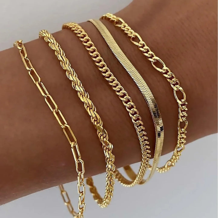 Ellen – Set of Gold Bracelets