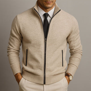 Gilbert | Cardigan zippé homme à col montant