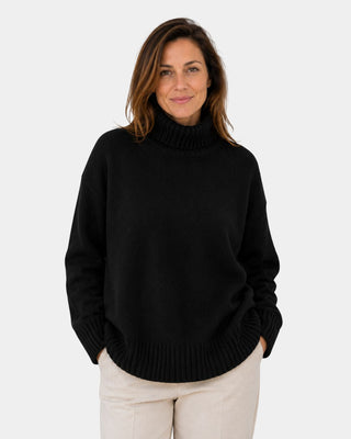 Aurore | Pull col roulé oversize en maille douce