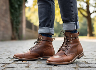 Joachim | Bottes effet cuir à lacets