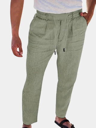 Nichols | Pantalon ample en lin à cordon de serrage