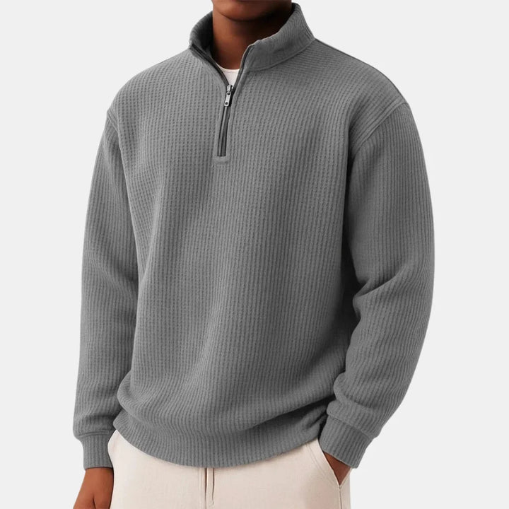 Damien | Pull zippé au confort quotidien et au style intemporel