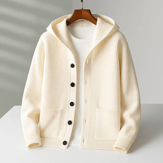 Basile | Cardigan boutonné à capuche