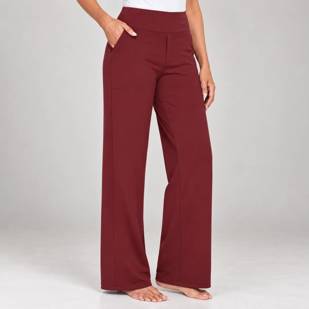 Clarisse | Pantalon large stretch taille haute (1+1 OFFERT)
