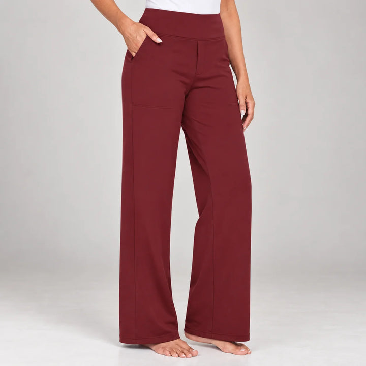 Clarisse | Pantalon large stretch taille haute (1+1 OFFERT)