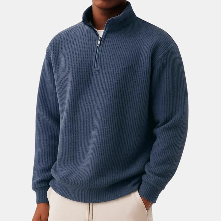 Damien | Pull zippé au confort quotidien et au style intemporel