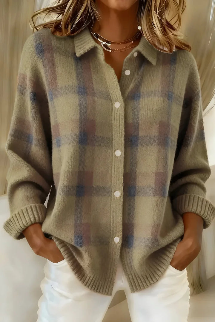 Anne | Blouse chaude à carreaux