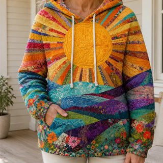 Mélodie | Sweat à capuche motif soleil