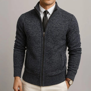 Gilbert | Cardigan zippé homme à col montant