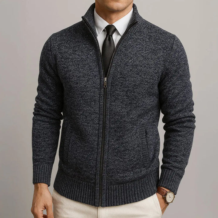 Gilbert | Cardigan zippé homme à col montant