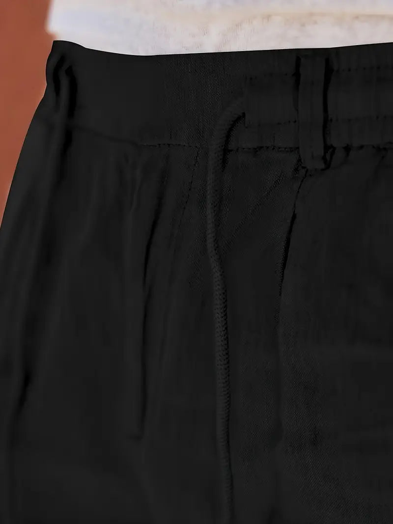 Nichols | Pantalon ample en lin à cordon de serrage