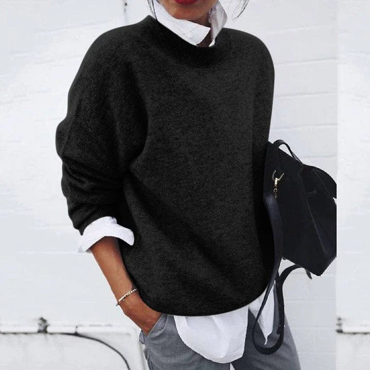 Solenne | Pull col rond en maille douce