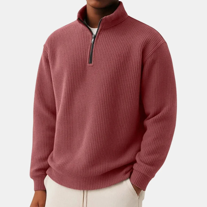 Damien | Pull zippé au confort quotidien et au style intemporel