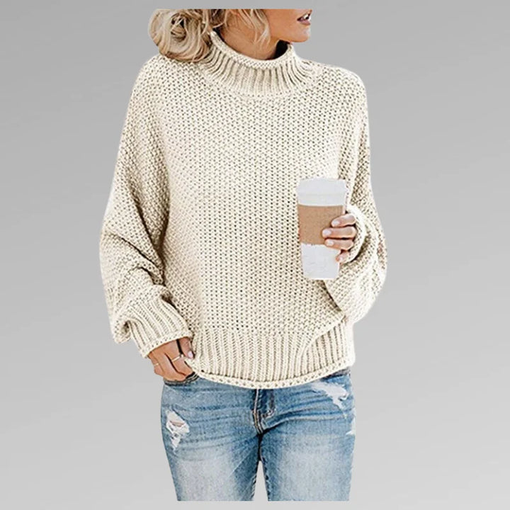 Armelle | Pull col roulé en grosse maille