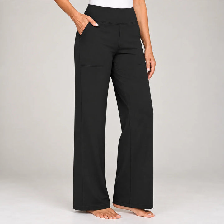 Clarisse | Pantalon large stretch taille haute (1+1 OFFERT)