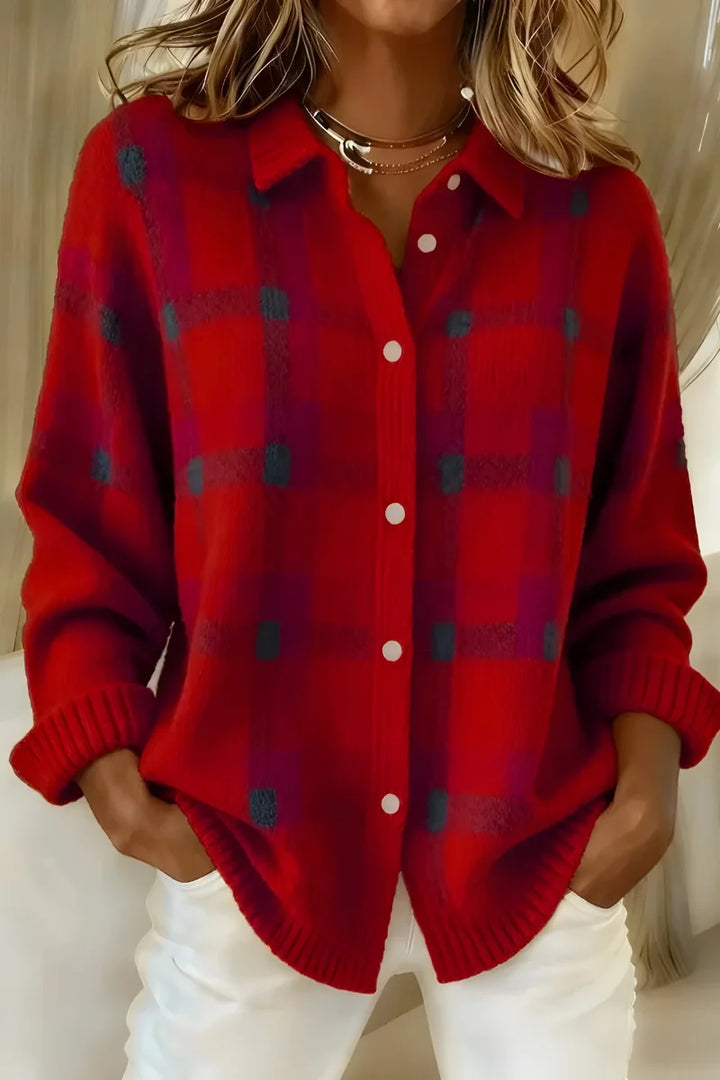 Anne | Blouse chaude à carreaux