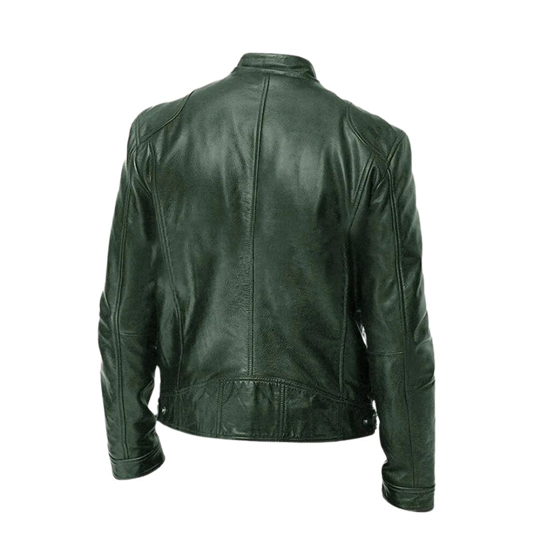 Alexandre | Veste en cuir à col montant homme