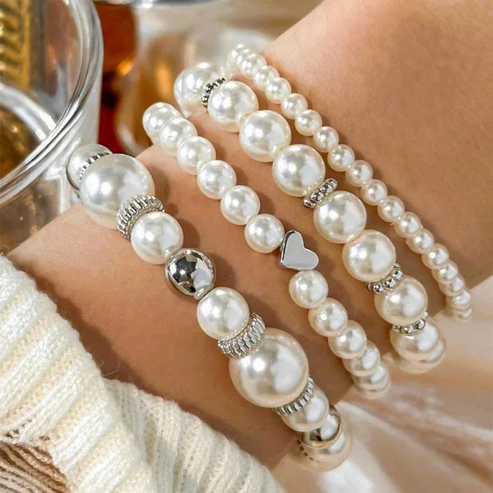 Agathe | Bracelets de perles Tendresse (lot de 4)