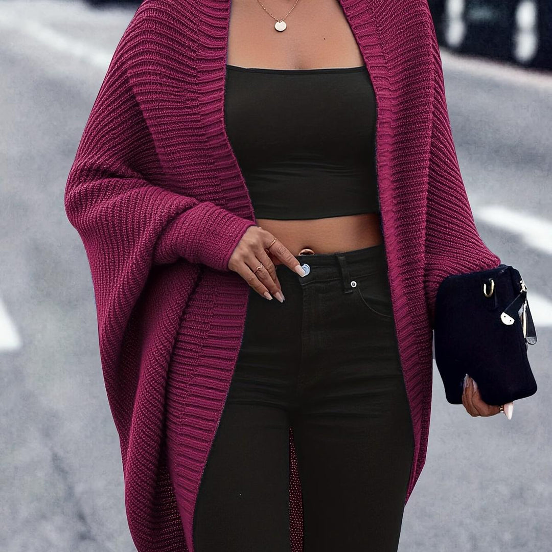 Garance | Gilet manches chauve-souris en grosse maille