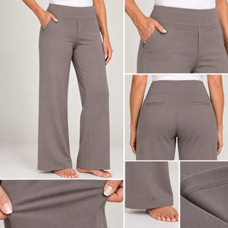 Clarisse | Pantalon large stretch taille haute (1+1 OFFERT)