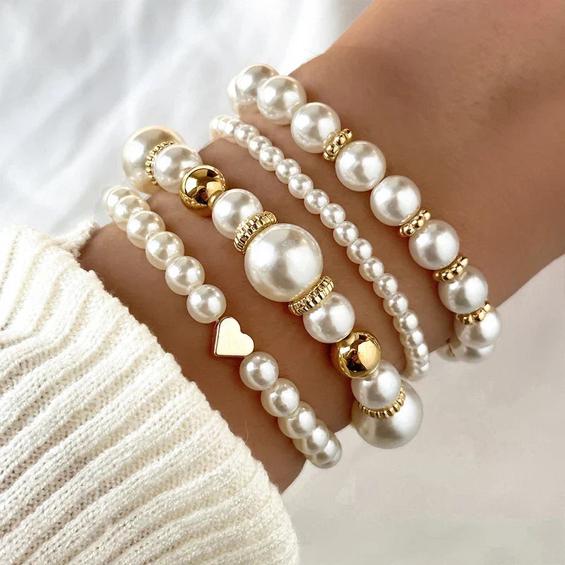 Agathe | Bracelets de perles Tendresse (lot de 4)