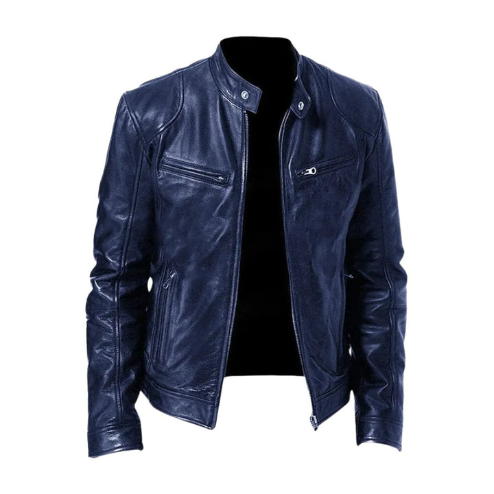 Alexandre | Veste en cuir à col montant homme
