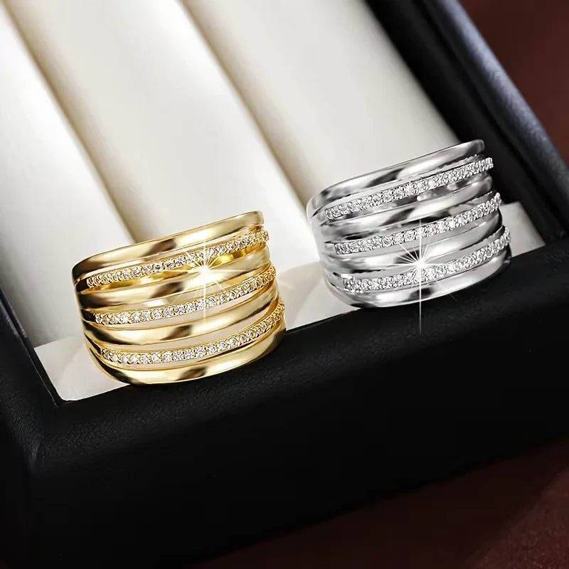 Ombeline | Bague multi-rangs minimaliste pour femme