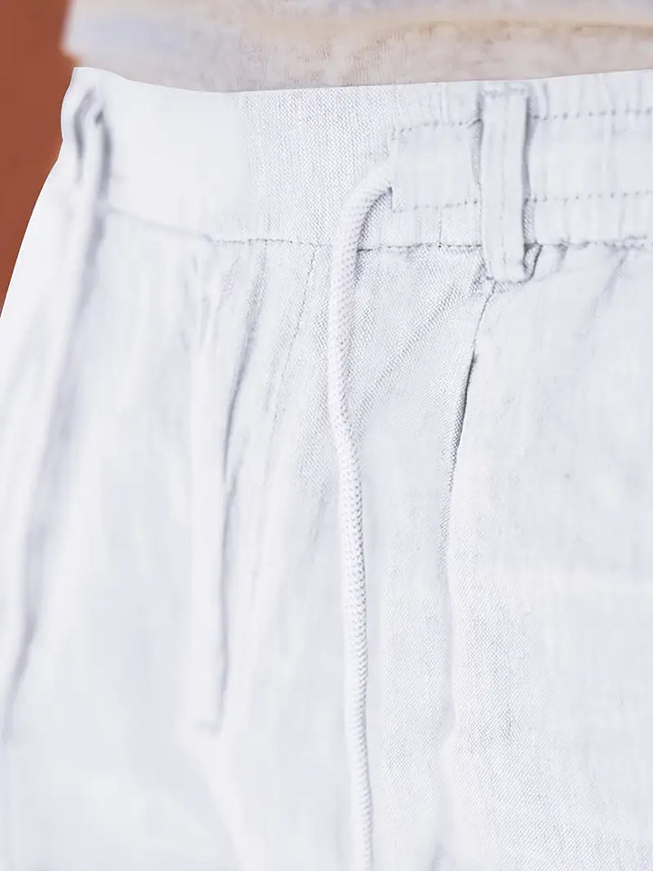 Nichols | Pantalon ample en lin à cordon de serrage