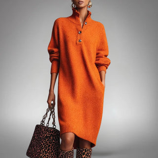 Linnea | Robe longue élégante à boutonnage
