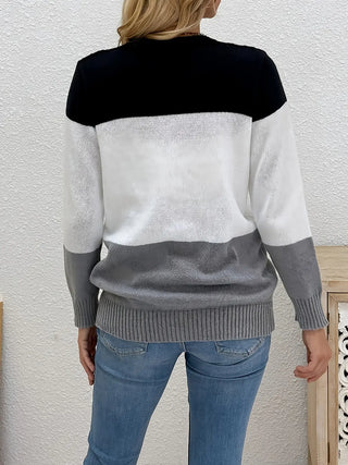 Philippine | Gilet colorblock en maille torsadée