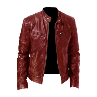 Alexandre | Veste en cuir à col montant homme