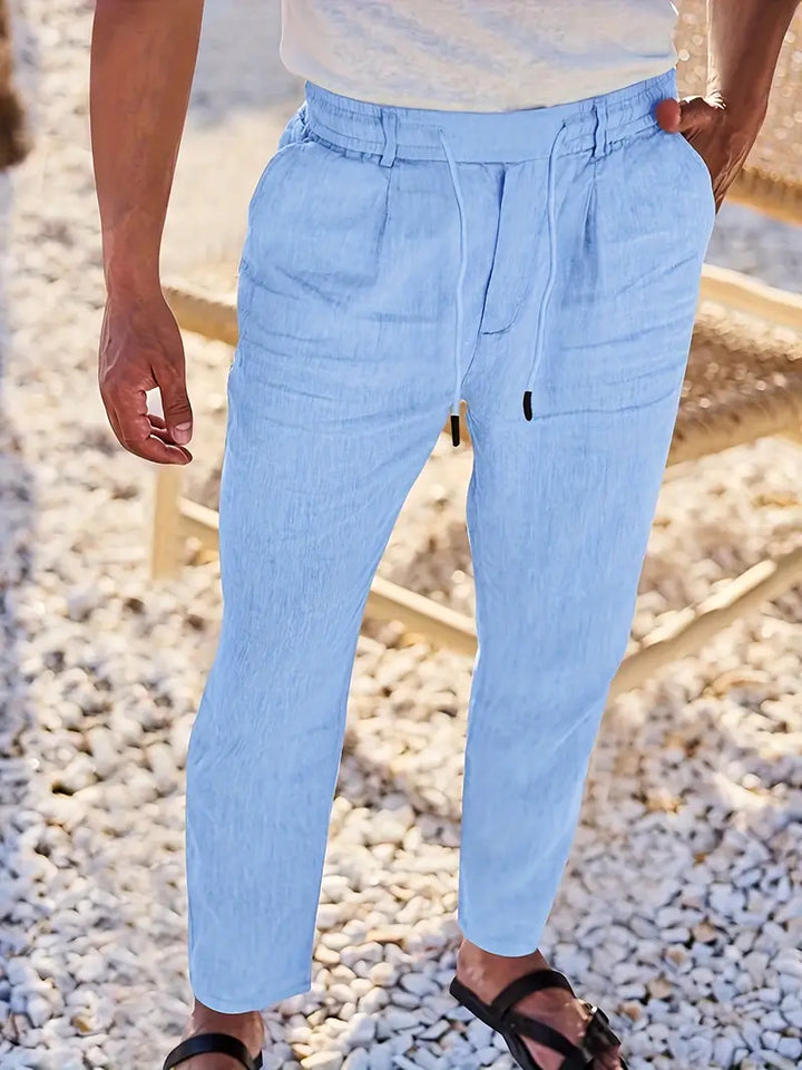 Nichols | Pantalon ample en lin à cordon de serrage
