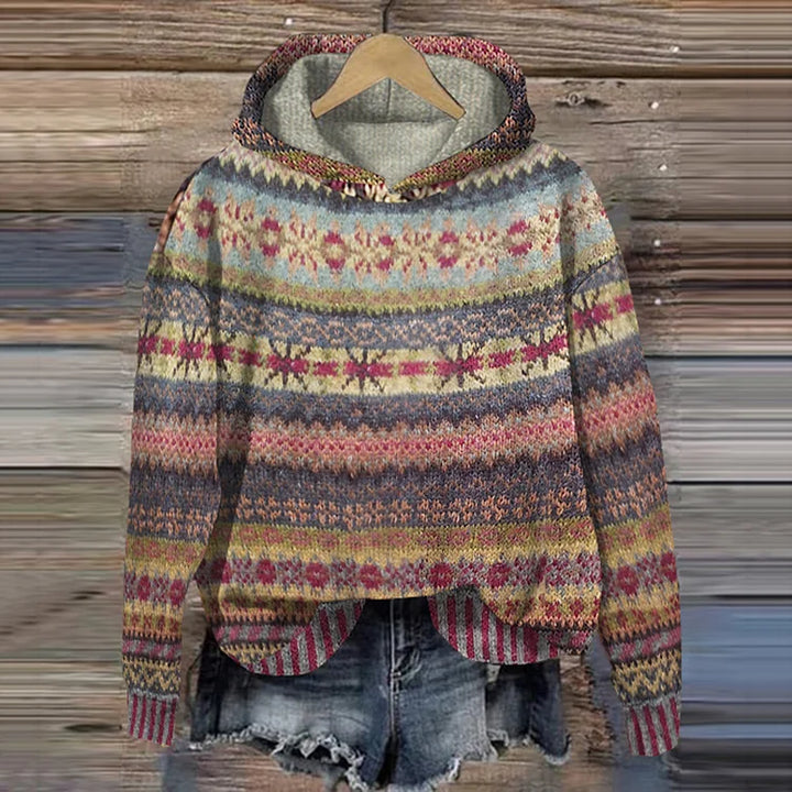 Zélie | Pull à capuche en jacquard