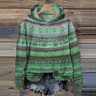 Zélie | Pull à capuche en jacquard