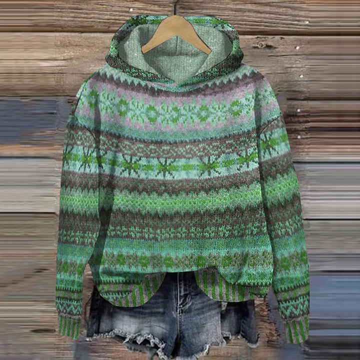 Zélie | Pull à capuche en jacquard